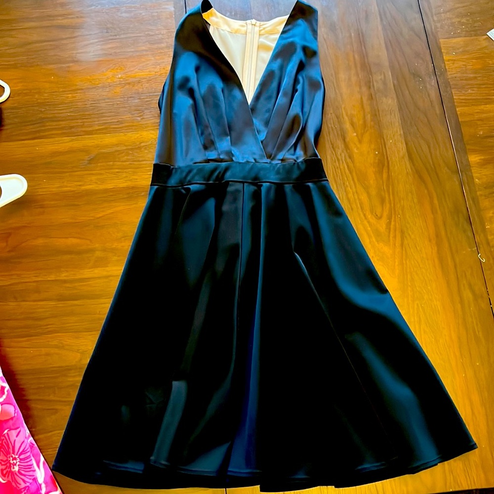 Black fit and flare dress